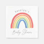 Kleurrijke genderneutrale Boho Rainbow Baby shower Servet (Voorkant)