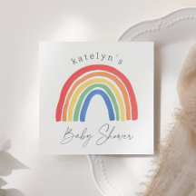 Kleurrijke genderneutrale Boho Rainbow Baby shower