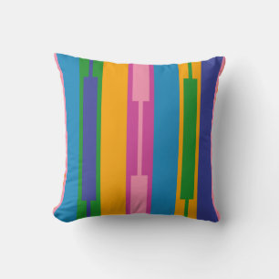 Kleurrijke Geo Chain Geometrische Block Stripes Kussen
