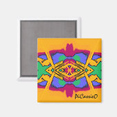 Kleurrijke Geo Diamond Design Magnet (Voorkant / Achterkant)