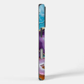 Kleurrijke Geode Mozaïek met Gouden Accenten Case-Mate iPhone Case (Achterkant / Rechts)