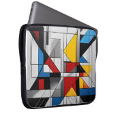 Kleurrijke geometrie chaos laptop sleeve (Voorkant Rechts)
