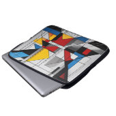 Kleurrijke geometrie chaos laptop sleeve (Voorkant onderkant)