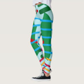 Kleurrijke Geometrie ontwerp Leggings (Links)
