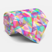 Kleurrijke geometrie stropdas (Opgerold)