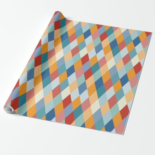 Kleurrijke geometrie VIIA B Cadeaupapier (Uitgerold)