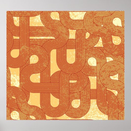 Kleurrijke Geometrische Abstract. Poster (Voorkant)