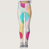 Kleurrijke geometrische abstracte achtergrond leggings (Voorkant)
