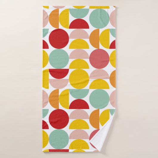 Kleurrijke geometrische Abstracte Bauhaus Badhanddoek (Badhanddoek)