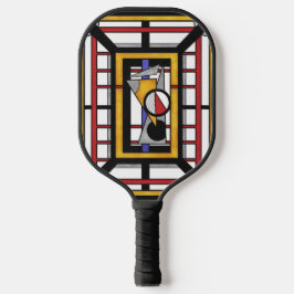Kleurrijke Geometrische Abstracte Deco Stijl Pickleball Paddle