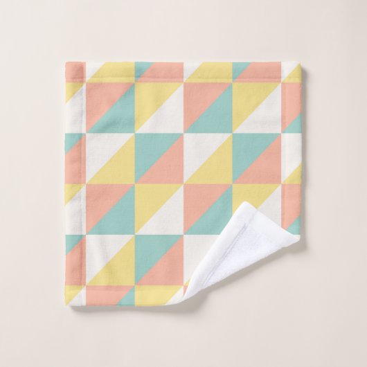 Kleurrijke geometrische Abstracte driehoek Modern Bad Handdoek (Wasdoekje)