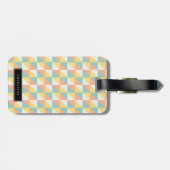 Kleurrijke geometrische Abstracte driehoek Modern Bagagelabel (Achterkant horizontaal)