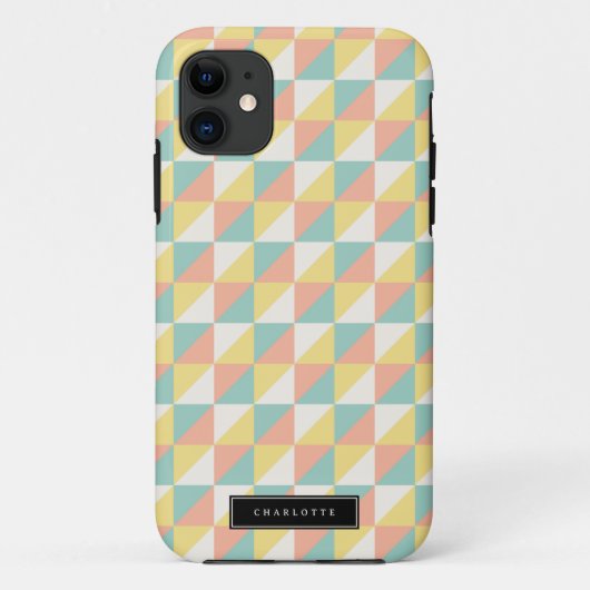 Kleurrijke geometrische Abstracte driehoek Modern Case-Mate iPhone Case (Achterkant)