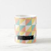 Kleurrijke geometrische Abstracte driehoek Modern Koffiemok (Center)