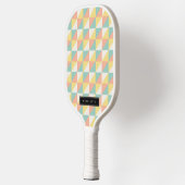 Kleurrijke geometrische Abstracte driehoek Modern Pickleball Paddle (Links)