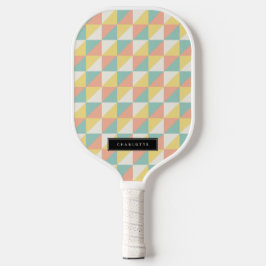 Kleurrijke geometrische Abstracte driehoek Modern Pickleball Paddle