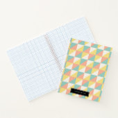Kleurrijke Geometrische Abstracte Driehoek Patroon Notitieboek (Binnen)