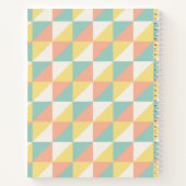 Kleurrijke Geometrische Abstracte Driehoek Patroon Notitieboek (Achterkant)