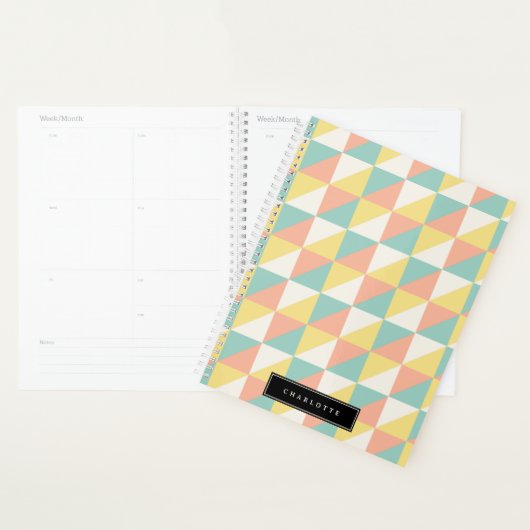 Kleurrijke Geometrische Abstracte Driehoek Patroon Planner (Display)