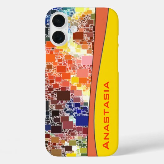 Kleurrijke Geometrische Abstracte Gepersonaliseerd Case-Mate iPhone Case (Achterkant)