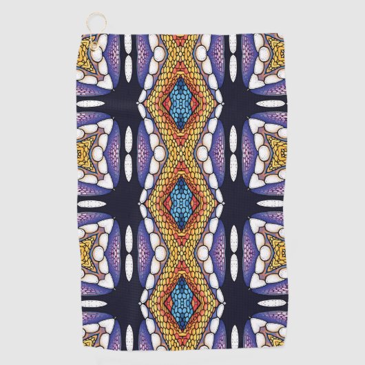 Kleurrijke geometrische Abstracte golfhanddoek (Voorkant)