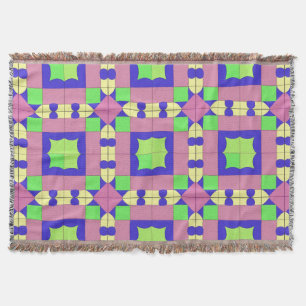 Kleurrijke Geometrische Abstracte Kunst Deken