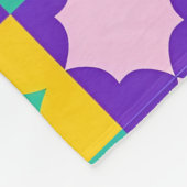 Kleurrijke Geometrische Abstracte Kunst Fleece Deken (Hoek)