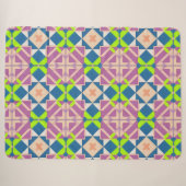 Kleurrijke Geometrische Abstracte Kunst Sherpa Deken (Voorkant (horizontaal))