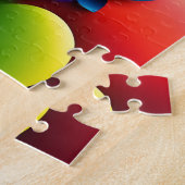 Kleurrijke Geometrische Abstracte Legpuzzel (Zijkant)