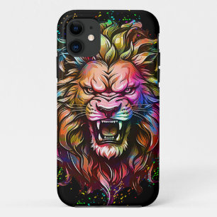KLEURRIJKE GEOMETRISCHE ABSTRACTE MAJESTUEUZE LION Case-Mate iPhone CASE