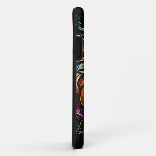 KLEURRIJKE GEOMETRISCHE ABSTRACTE MAJESTUEUZE LION Case-Mate iPhone CASE (Achterkant/rechts)