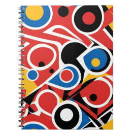 Kleurrijke Geometrische Abstracte Pop Art Patroon Notitieboek