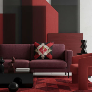 Kleurrijke geometrische abstracte, retro vormen vi kussen