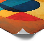 Kleurrijke geometrische Abstracte vormen Modern Poster (Hoek)