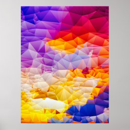 Kleurrijke Geometrische Abstracte Wandkunst Poster