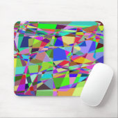 Kleurrijke geometrische achtergrond muismat (Met muis)