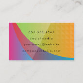 Kleurrijke geometrische achtergrond visitekaartje (Achterkant)