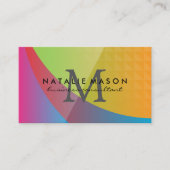 Kleurrijke geometrische achtergrond visitekaartje (Voorkant)