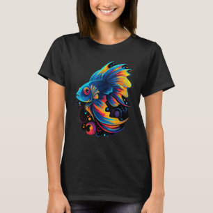 Kleurrijke Geometrische Aquatische Guppy Vissen Gu T-shirt