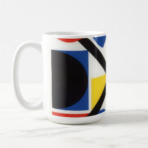 Kleurrijke geometrische Bauhaus Suprematistische k Koffiemok