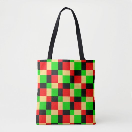 Kleurrijke Geometrische Block Squares Art Tas (Voorkant)