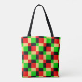 Kleurrijke Geometrische Block Squares Art Tas (Achterkant)
