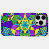 Kleurrijke geometrische bloem Case-Mate iPhone case (Achterkant (horizontaal))