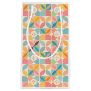 Kleurrijke Geometrische Bloem Motief Cadeautas