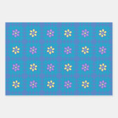 Kleurrijke geometrische bloem patroon afgespeeld e inpakpapier vel (Voorkant 2)