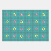 Kleurrijke geometrische bloem patroon afgespeeld e inpakpapier vel (Voorkant)