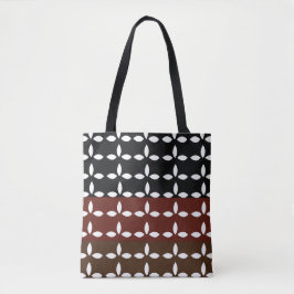 Kleurrijke geometrische bloemenstrepen tote bag