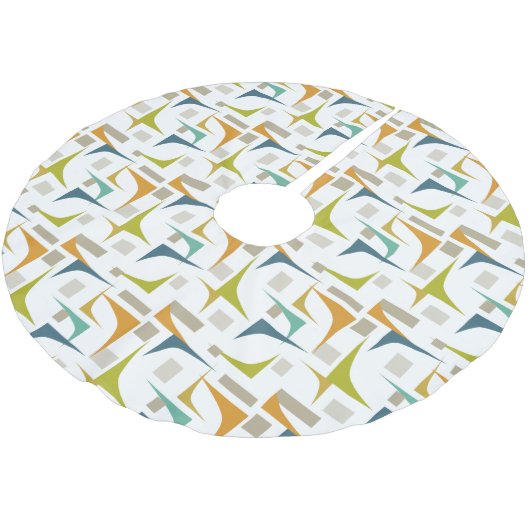 Kleurrijke geometrische bogen hoeken midden eeuw m kerstboom rok (Gekanteld)