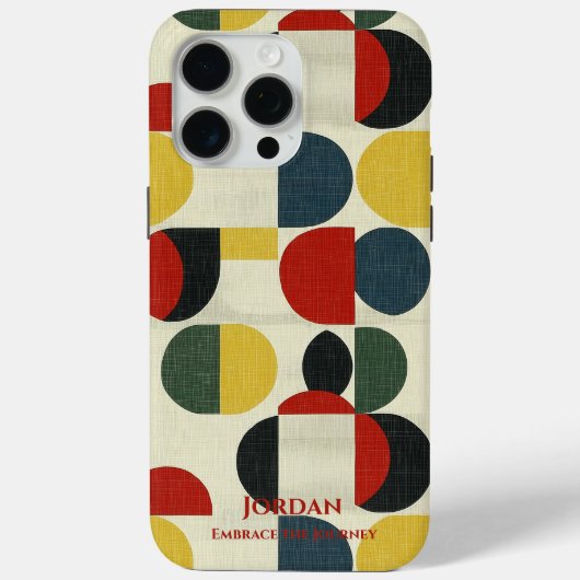 Kleurrijke geometrische cirkels - Mid-Century Mode Case-Mate iPhone Case (Achterkant)