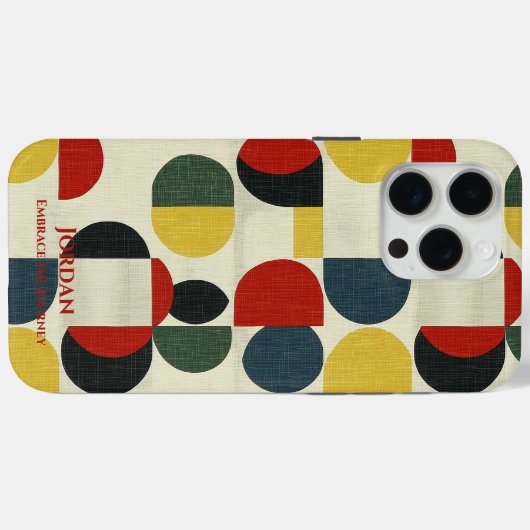Kleurrijke geometrische cirkels - Mid-Century Mode Case-Mate iPhone Case (Achterkant (horizontaal))